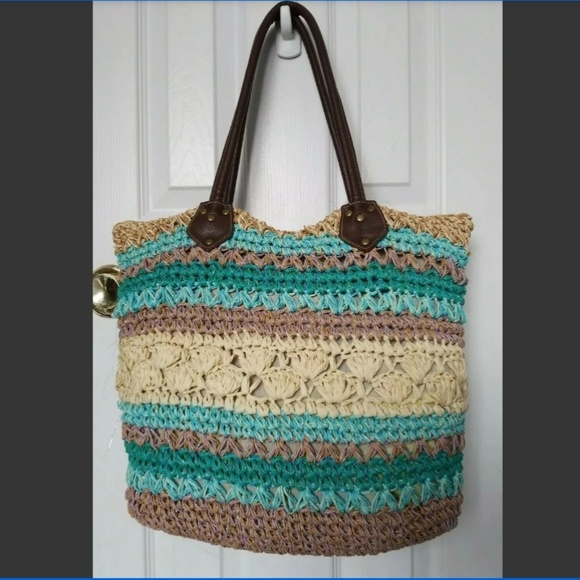 Cappelli Rainbow Straw women's Purse Bag Handbag - - Picture 1 of 5